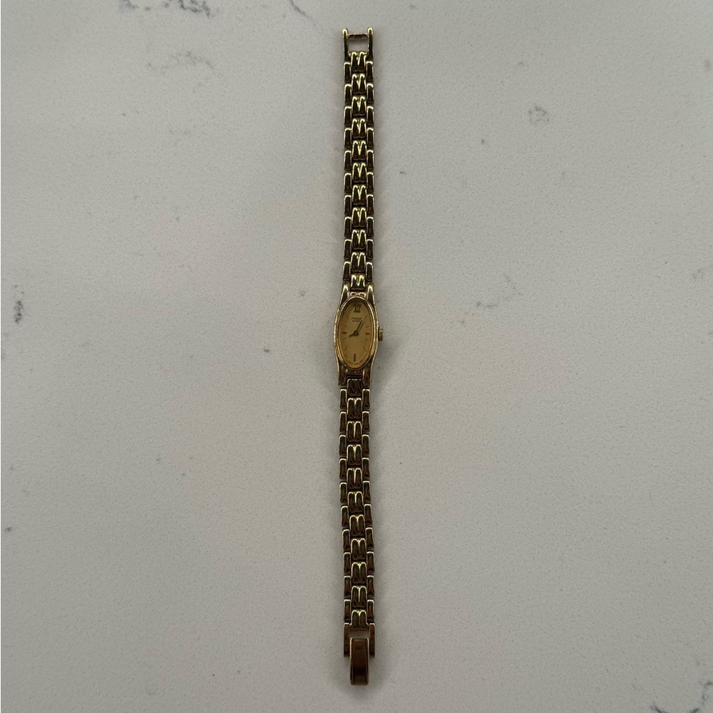 RARE SEIKO PULSAR V220-6190 Elegant Gold-Tone Watch